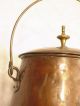 Victorian Large Copper Lidded Coal Bucket Swing Handle Fireplaces & Mantels photo 1