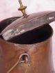 Victorian Large Copper Lidded Coal Bucket Swing Handle Fireplaces & Mantels photo 3