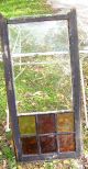 Antique Glass Window 20 5/8 W X 43.  5 Tall Wood& Color Glass 2 Sides 1900-1940 photo 3