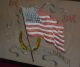 Antique Hand Embroidery 47 Star American Flag Our Star Spangled Banner Old Glory Primitives photo 9