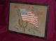 Antique Hand Embroidery 47 Star American Flag Our Star Spangled Banner Old Glory Primitives photo 4