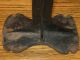 2 Antique Malleable Warranted Branded Cobblers Stands And 3 Anvils Molds Primitives photo 9