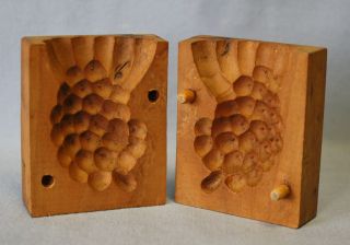 Miniature Hand Carved Butter Mold Primitive Antique Butter Pats photo