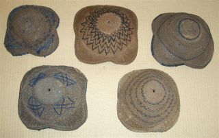 Congo Old African Hats Anciene Coiffe D ' Afrique Kuba Africa Afrika Headdress photo