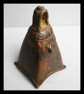 A Unusual Large Divination Bell From The Yoruba Tribe Of Nigeria photo