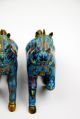 Chinese Old Cloisonne Carved Flower Pattern Horses Reproductions photo 7