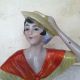Antique German Figural Lady Pincushion Doll Germany Porcelain Pin Cushions photo 1