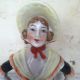 Antique German Figural Bonnet Lady Pincushion Doll Germany Porcelain Pretty Pin Cushions photo 1