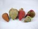 5 Antique & Vintage Strawberry Sewing Emery Pin Cushions,  Primitive Primitives photo 1