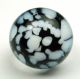 Antique Paperweight Glass Button Gorgeous Cobalt W/milk Dot Over Set Up 1/2 