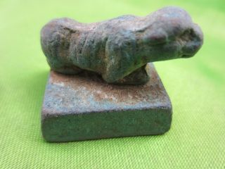 Collection Of Chinese Bronze Chinese Zodiac Sculptures Seal Rhino 10 photo