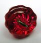 Antique Charmstring Glass Button Ruby Pudding Mold Tipped W/ Milk Ball Swirl Bk Buttons photo 3