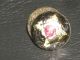 2 Antique Diminutive Dimi Reverse Painted Intaglio Flowers Under Glass Button Buttons photo 6