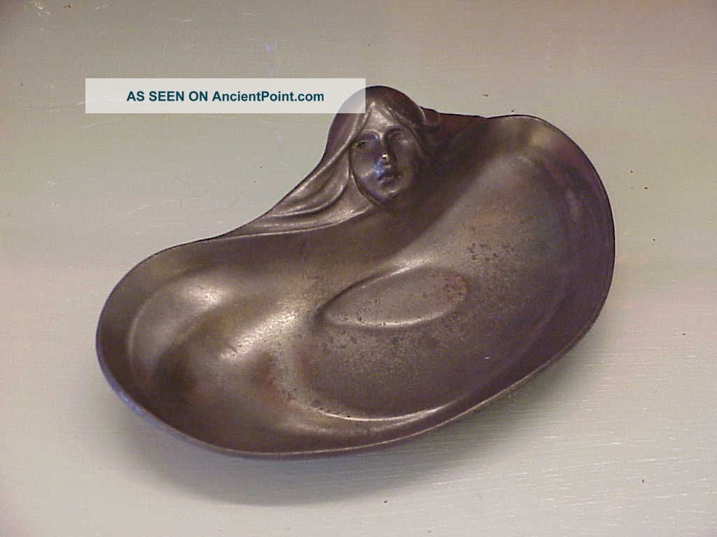 Fine Art Nouveau Pewter Pin Tray 1077 By Friedrich Adler For Urania Arts & Crafts Movement photo
