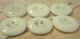 15 White China Buttons 4 Hole Beveled Rim Dish Body Quilt Craft 5/8 