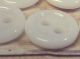 24 White China Buttons Tire Shaped Quilt Craft 7/16 
