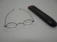 Antique Old Small Oval Unbranded Reading Glasses Spectacles Lenses With Case Nr Optical photo 10