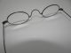 Antique Old Small Oval Unbranded Reading Glasses Spectacles Lenses With Case Nr Optical photo 3