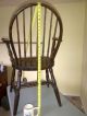 Windsor Armchair Spindle Back Rush Seat Antique Early 1900 ' S Or Earlier Post-1950 photo 3