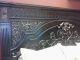 Stunning Gothic Carved Distressed Black/gold Mahogany Renaissance Bed,  So Chic Post-1950 photo 1