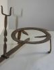 Very Rare 18th Century Iron Trivet With Forked Handle Rest & Great Early Surface Trivets photo 2