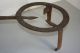 Very Rare 18th Century Iron Trivet With Forked Handle Rest & Great Early Surface Trivets photo 3