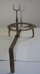 Very Rare 18th Century Iron Trivet With Forked Handle Rest & Great Early Surface Trivets photo 4