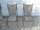 Set (4) Mid Century Modern Atomic Iron & Rattan Chair Weinberg Mccobb Eames Era Mid-Century Modernism photo 3
