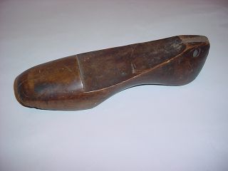 Wood Shoe Repair Form Hand Carved,  Antique & Well photo