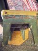 Leather Covered Primitive Foot Stool Primitives photo 6