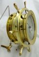 Vintage Seth Thomas Helmsman Brass Ships Bell Wall Clock,  100% Working W/ Key Clocks photo 2