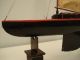 Antique Vintage Toy Wooden Wood Model Pond Yacht Sail Boat Ship Model Ships photo 2