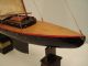 Antique Vintage Toy Wooden Wood Model Pond Yacht Sail Boat Ship Model Ships photo 8