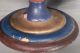 Antique Pennsylvania Treen Fruit Stand Compote Hand Painted Turned Wood Color Primitives photo 6