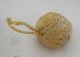 Antique Victorian Strawberry Miniature Yellow Sewing Pin Cushion Emery Tool Old Pin Cushions photo 2
