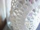Vintage Mason Jar With Candle And Antique Crochet Piece Of Lace Silk Ribbon Mood Jars photo 2