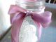 Vintage Mason Jar With Candle And Antique Crochet Piece Of Lace Silk Ribbon Mood Jars photo 3
