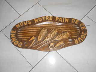 Antique French Wooden Bread Board /french Letterings photo