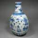 Chinese Blue And White Porcelain Mandarin Duck Lotus Flower Vase Vases photo 3