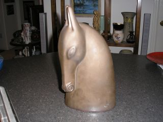 Art Deco Sculpture Of A Deer Head - Pottery photo