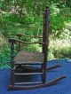 Delaware Valley 5 - Slat Ladder Back Rocking Chair,  Mid 18th C Antique Pre-1800 photo 3