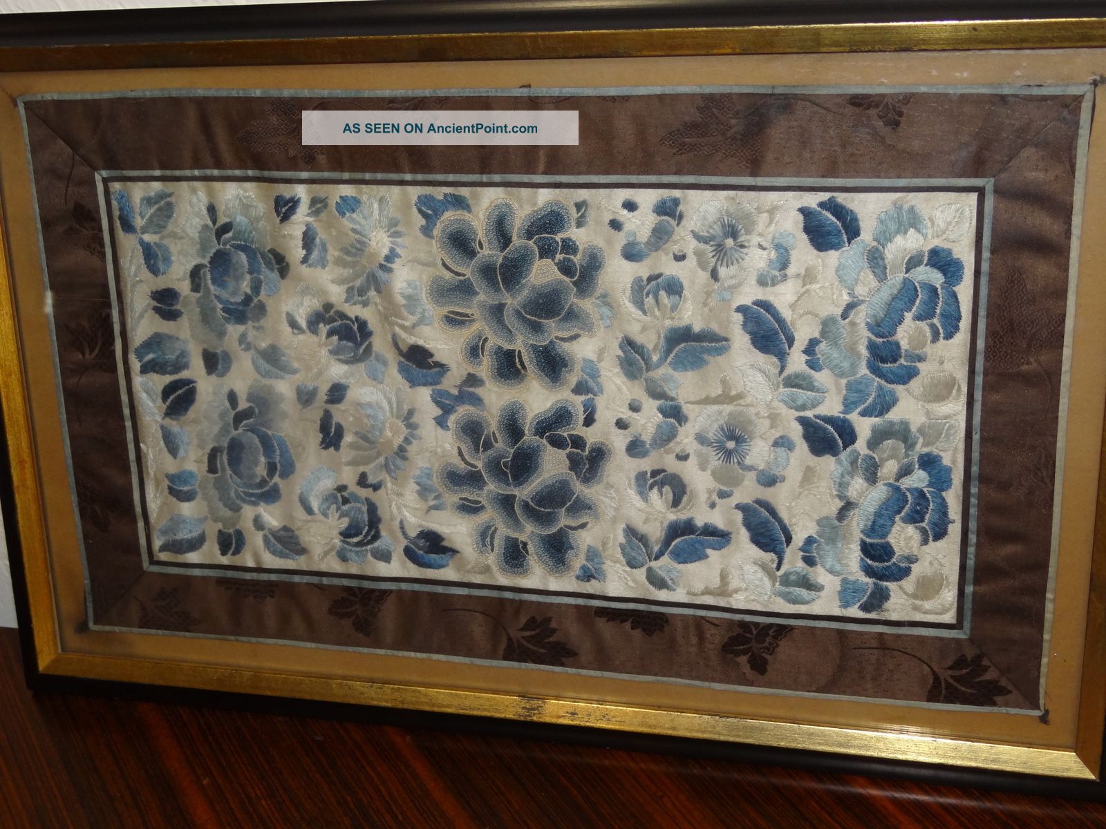 Antique Chinese Embroidered Textile Qing Perfect 10 