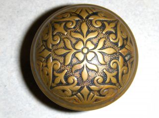 Antique Victorian Ornate Wrought Bronze Doorknob photo