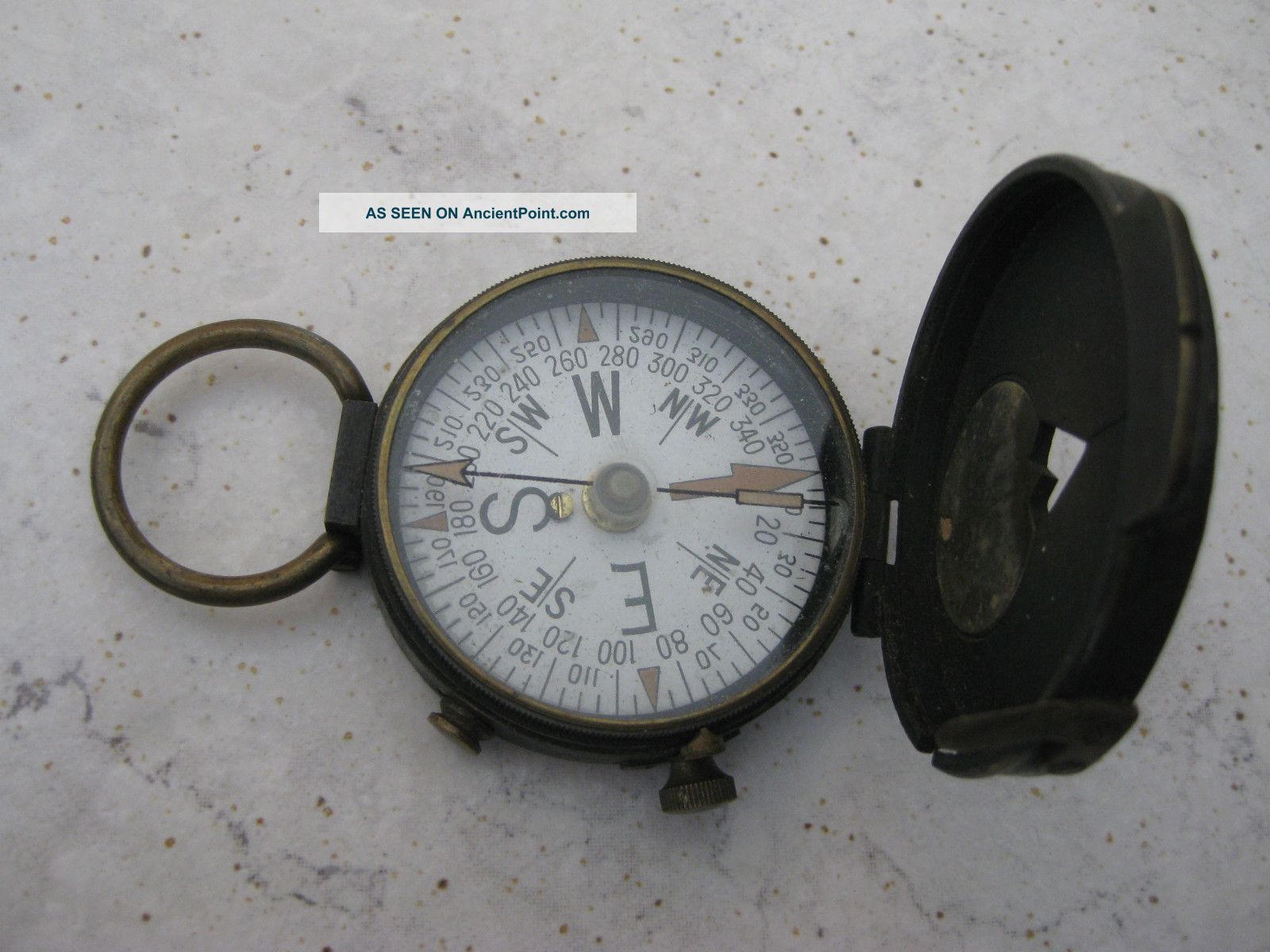 Vintage Ww1 Brass Field Mirror Compass U.  S.  Engineer Corps. Compasses photo