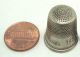 Vintage Thimble Prudential Life Insurance Company Metal Advertising Sewing Tool Thimbles photo 2