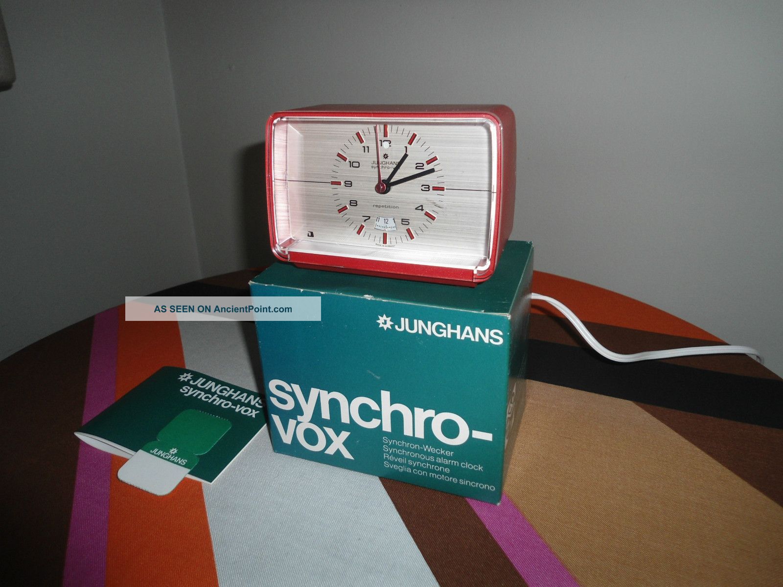 Alarm clocks - RÉVEIL ELECTRIQUE JUNGHANS SYNCHRO-VOX-RÉPÉTITION