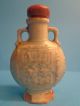 Antique Chinese Celadon Pilgram Shape Snuff Bottle Circa 1736 - 1795ad Handles Snuff Bottles photo 2