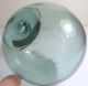 Glass Japanese Fishing Float Aqua Blue Old 15 Inch Circumference 5 