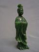 Fine Spinach - Green Jade/jadeit Kwan - Yin Figure With Very Fine Carvings Kwan-yin photo 2