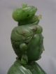 Fine Spinach - Green Jade/jadeit Kwan - Yin Figure With Very Fine Carvings Kwan-yin photo 6